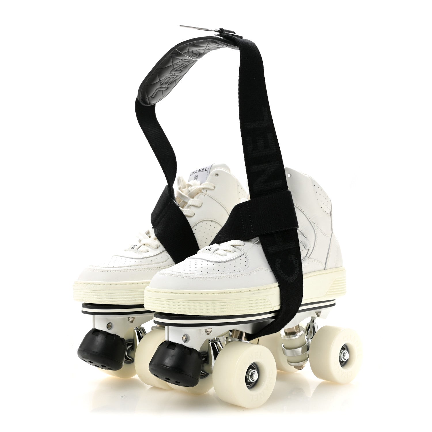 Chanel Calfskin Womens Roller Skates 39 White 9 of 9
