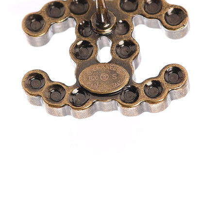 Chanel Crystal City Of Lights CC Earrings Gold 4 of 5