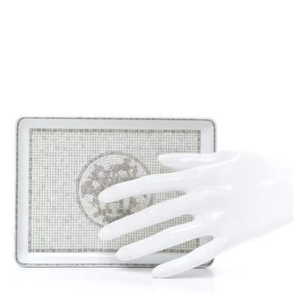 Hermes Porcelain Mosaique Au 24 Sushi Plate Platine 2 of 4
