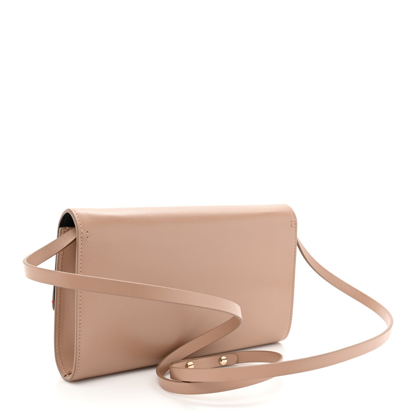 Calfskin VCase Chain Wallet Rose Cannelle