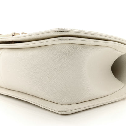 Chanel Caviar Quilted Medium Boy Flap White 9 of 12