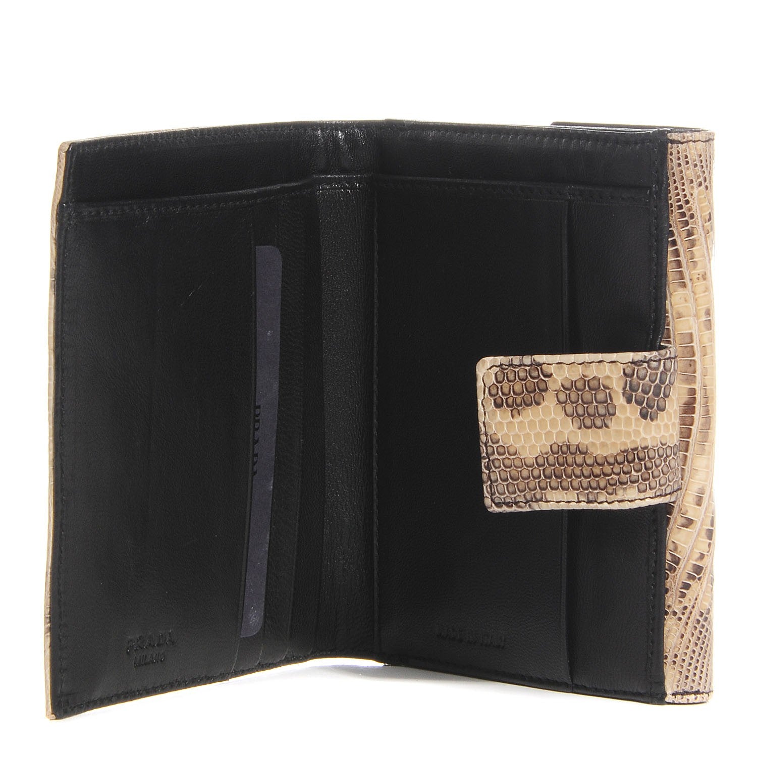 Prada Lizard Compact Wallet 5 of 10