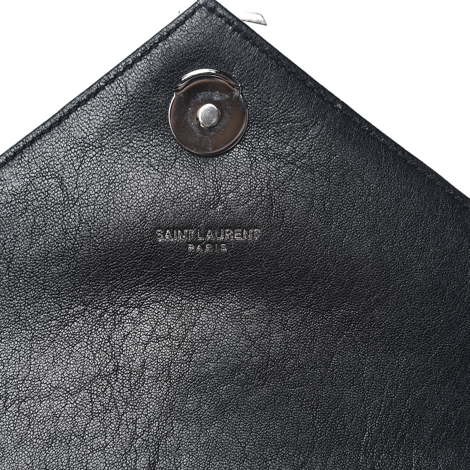 Saint Laurent Calfskin Matelasse Diamond Quilted Monogram Medium College Bag Black 8 of 11