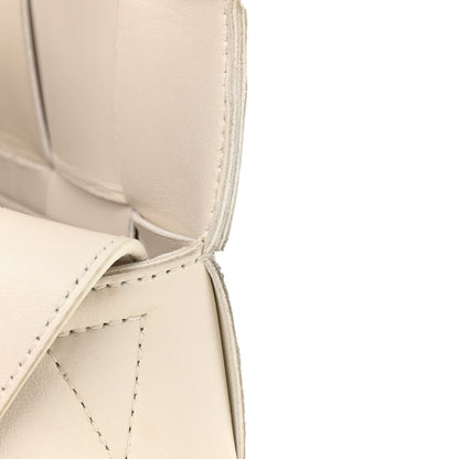 Bottega Veneta Lambskin Maxi Intrecciato Cassette Crossbody Bag White 11 of 16