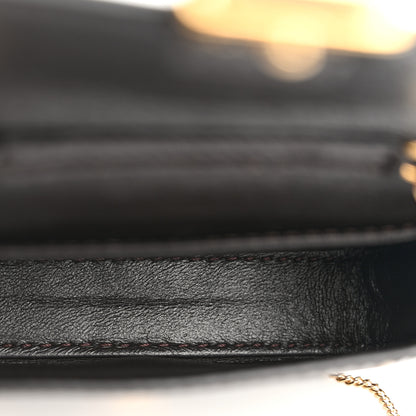 Fendi Glazed Fabric FF 1974 Nano Baguette Charm Mogano Panna 4 of 9