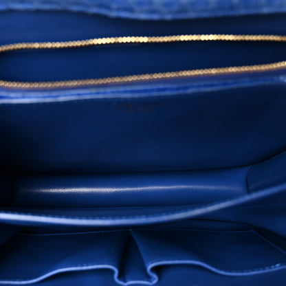 Celine Snakeskin Medium Classic Box Flap Blue 5 of 13