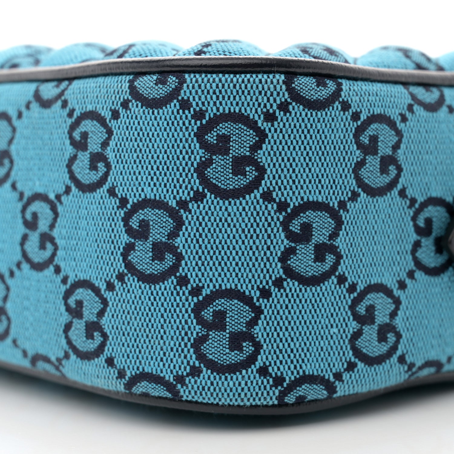 Gucci Monogram Multicolor Matelasse Diagonal Small GG Marmont Chain Shoulder Bag Light Blue 10 of 11