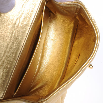 Chanel Lambskin Micro Mini Kelly Flap Bag Gold 9 of 9