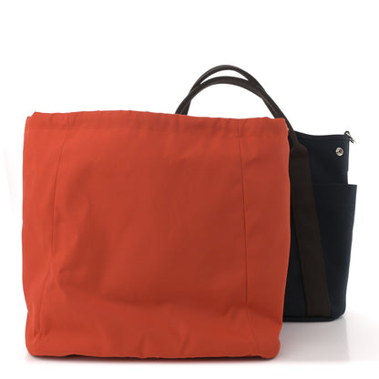 Hermes Toile Sac De Pansage Groom Bleu Navy Feu 2 of 10