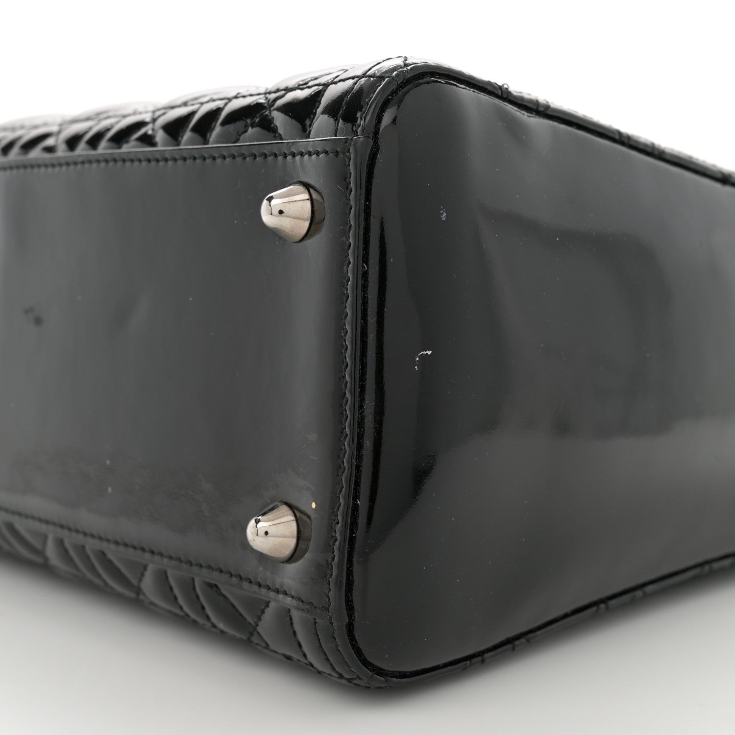 Christian Dior Patent Cannage Large Lady Dior Black 10 of 15