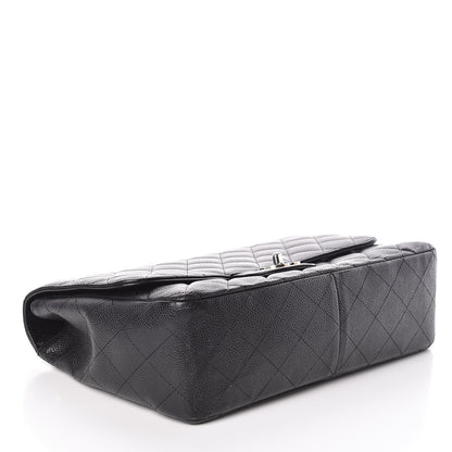 Chanel Caviar Quilted Jumbo Single Flap Black 4 of 13