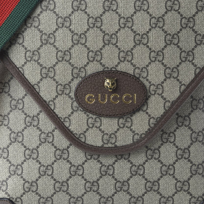 Gucci GG Supreme Monogram Web Medium Neo Vintage Flap Messenger Bag Beige New Acero 10 of 10