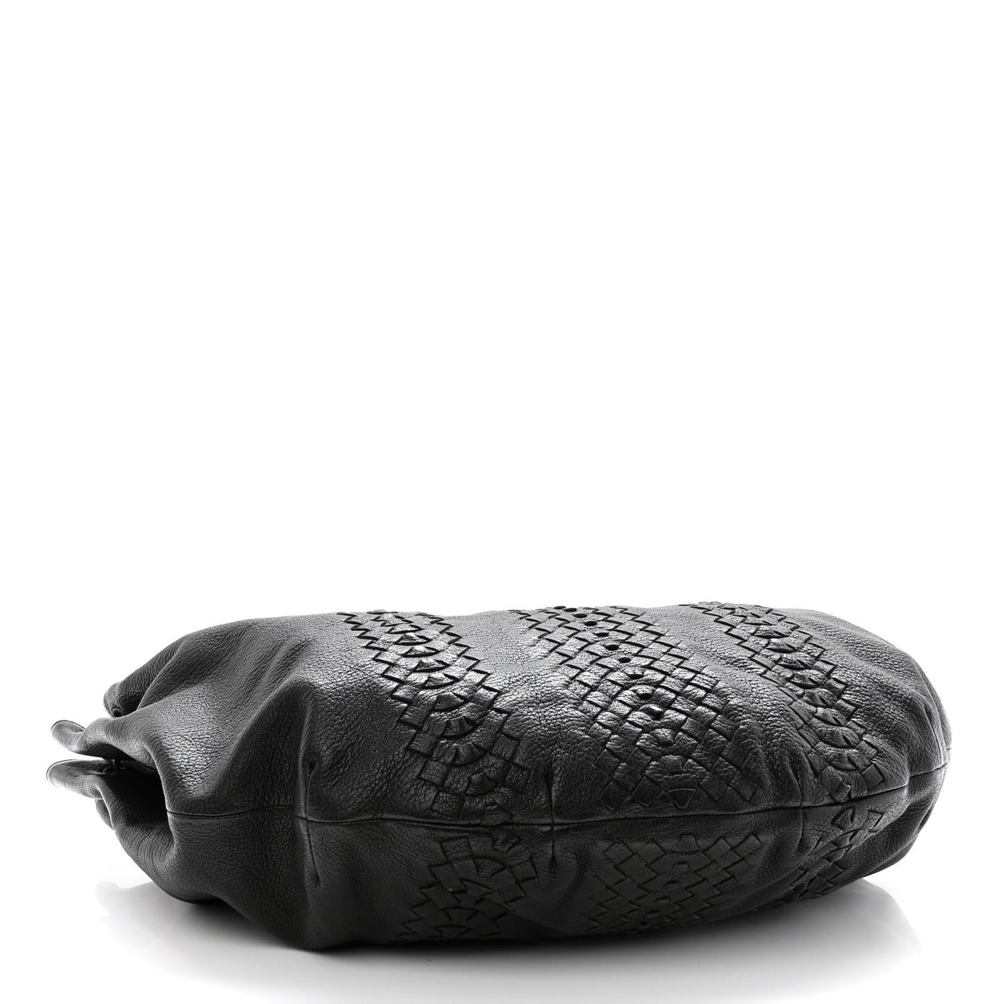 Cervo Deerskin Woven Hobo Black