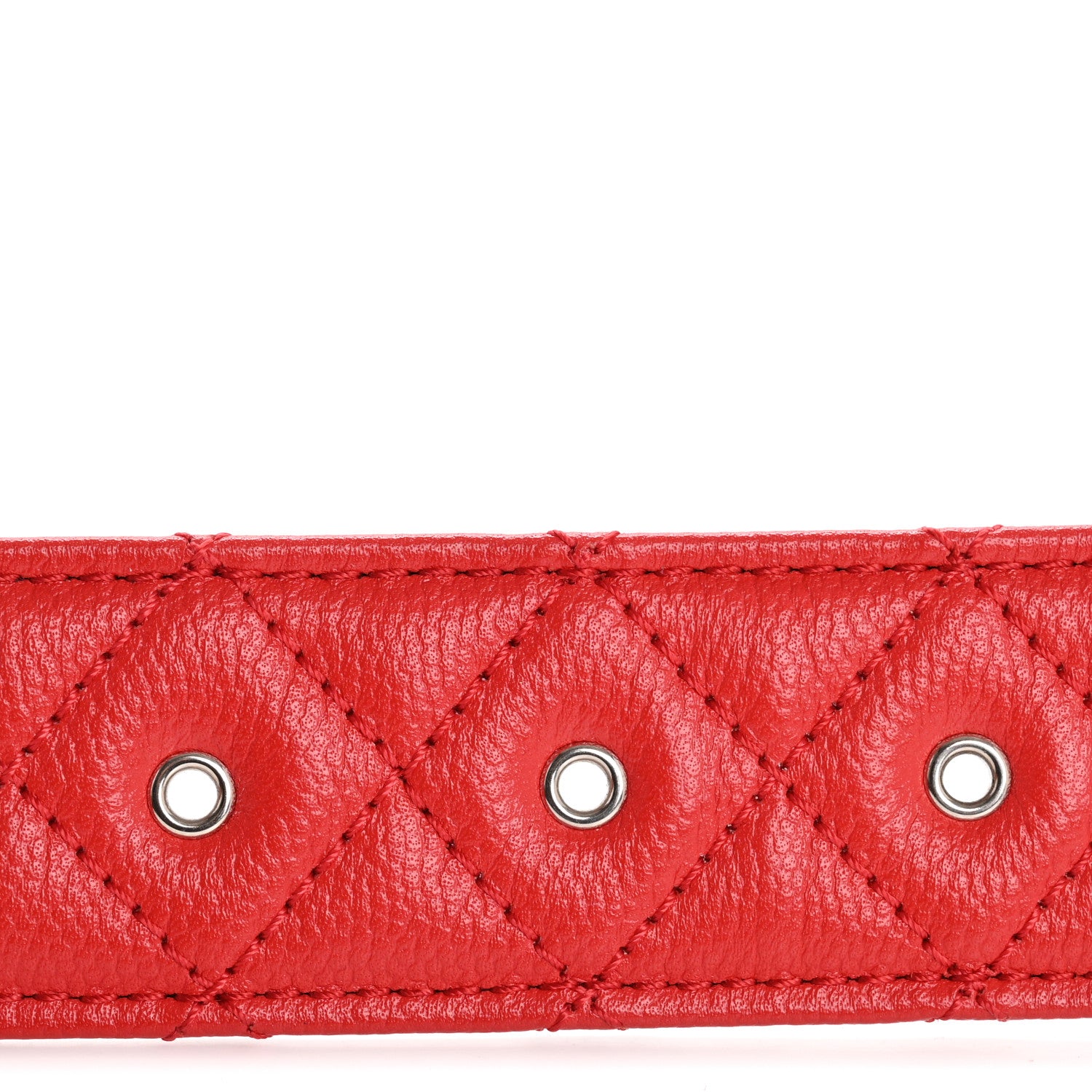 Chanel Caviar Quilted CC Chain Belt 90 36 Red 4 of 6