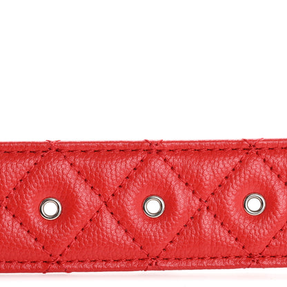 Chanel Caviar Quilted CC Chain Belt 90 36 Red 4 of 6