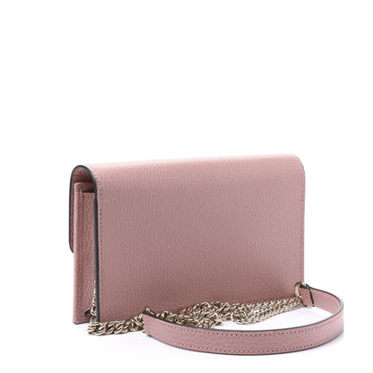 Gucci Dollar Calfskin Interlocking G Chain Wallet Soft Pink 2 of 9