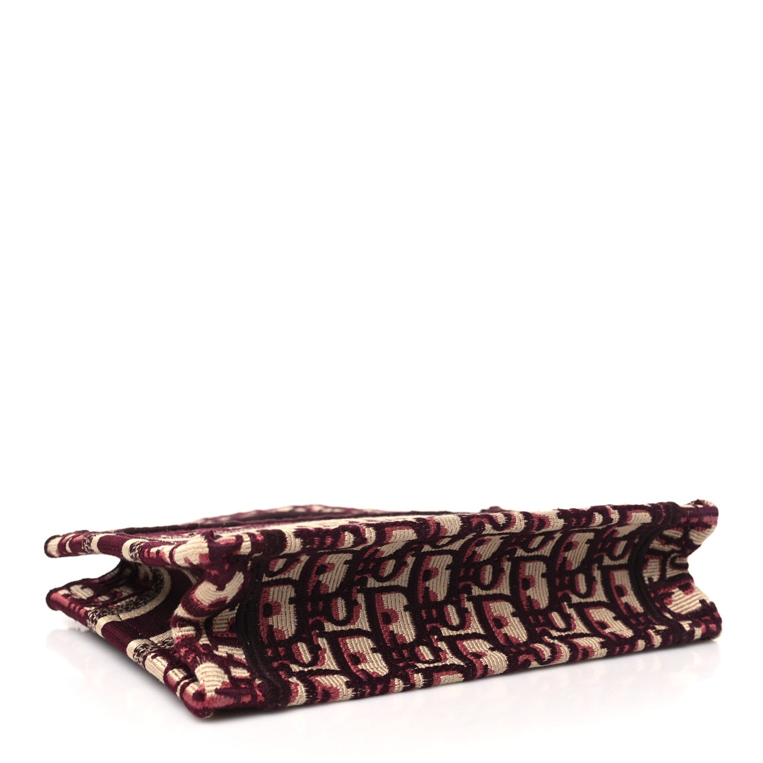 Christian Dior Oblique Mini Book Tote Burgundy Multicolor 4 of 9