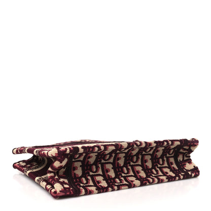 Christian Dior Oblique Mini Book Tote Burgundy Multicolor 4 of 9
