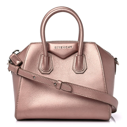 Givenchy Metallic Sugar Goatskin Mini Antigona Light Pink 1 of 13