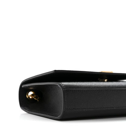 Saint Laurent Grain De Poudre Small Monogram Kate Satchel Black 10 of 12