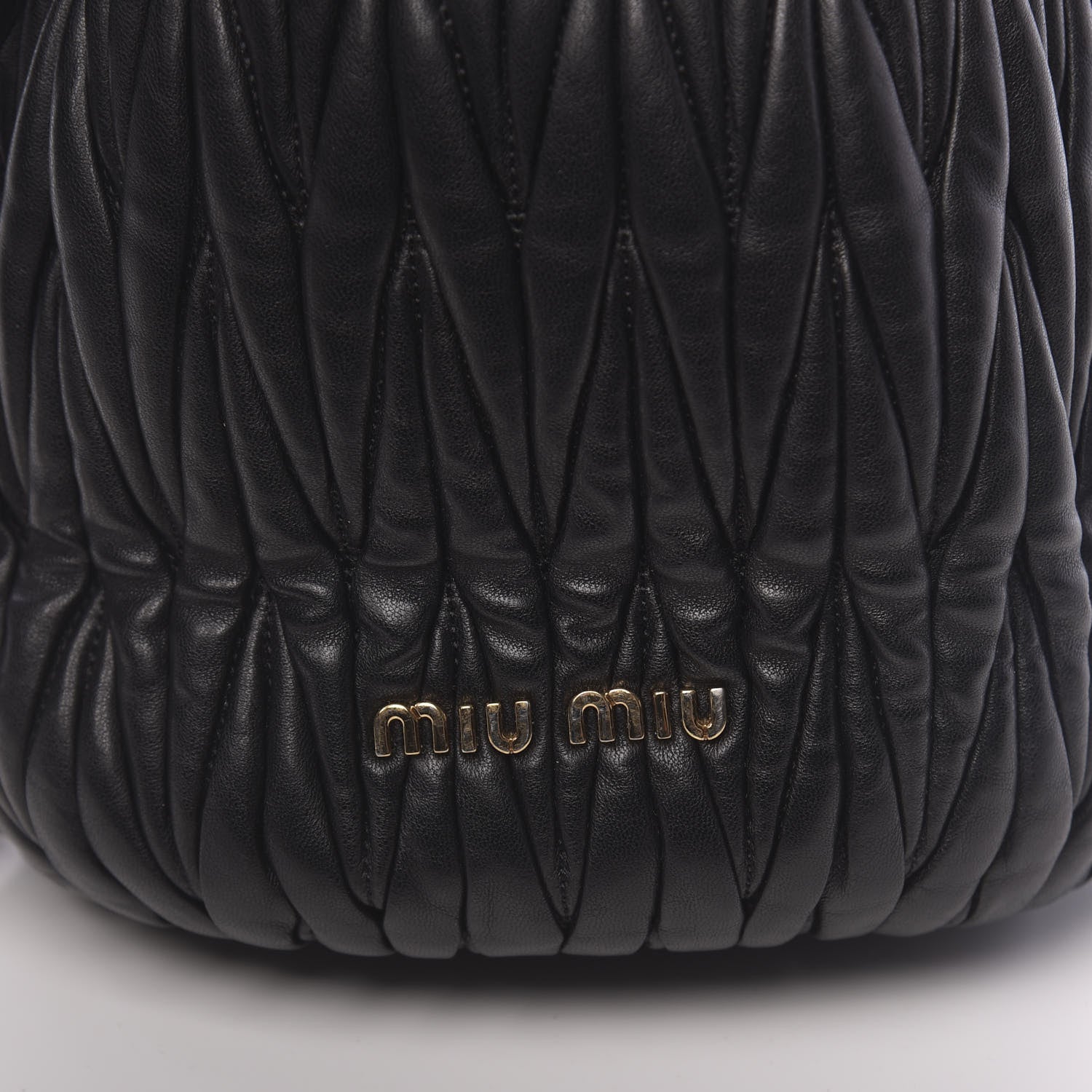 Miu Miu Nappa Matelasse Bucket Bag Black 8 of 10