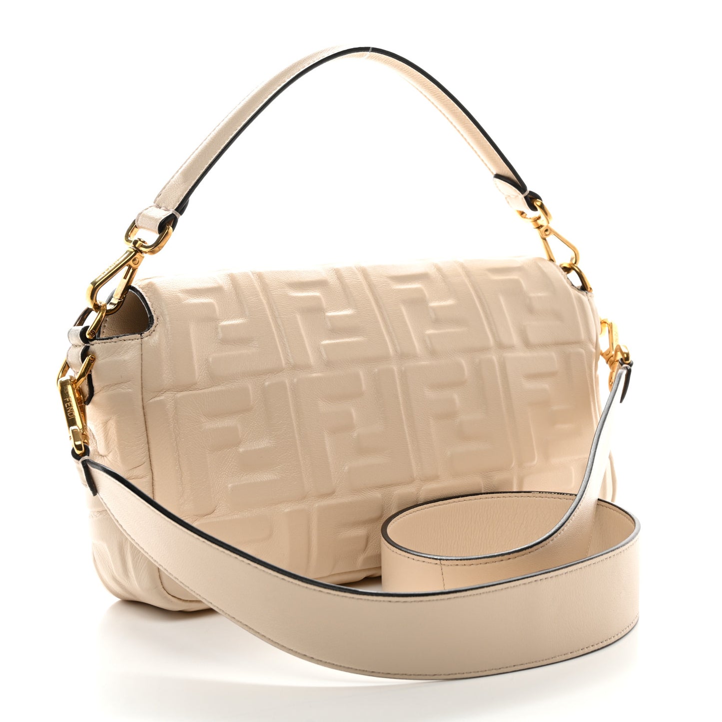 Nappa FF 1974 Embossed Baguette Camelia