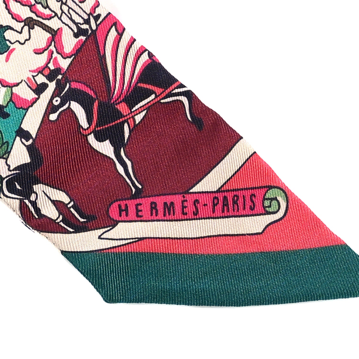 Hermes Silk Exposition Universelle Twilly Rose Vif Menthol 3 of 5