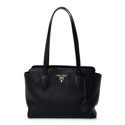 Prada Vitello Daino Shopping Tote Black 2 of 17