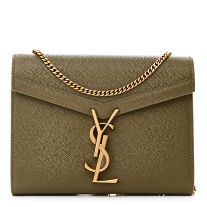 Saint Laurent Grain De Poudre Monogram Cassandra Chain Wallet Ver Kaki 1 of 10