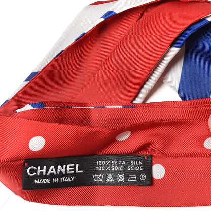 Chanel Silk Airlines Scarf Red 5 of 5