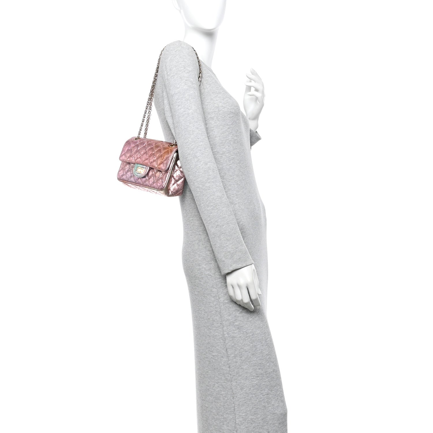 Chanel Metallic Goatskin Quilted Mini 2.55 Reissue Flap Multicolor 2 of 10