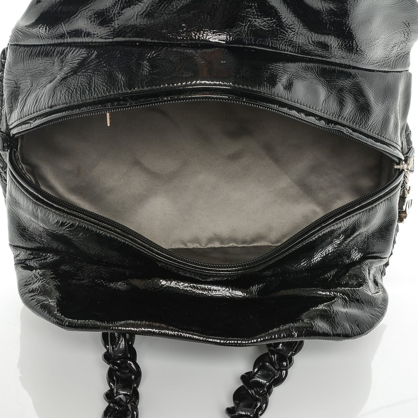 Patent Luxe Ligne Medium Bowler Black