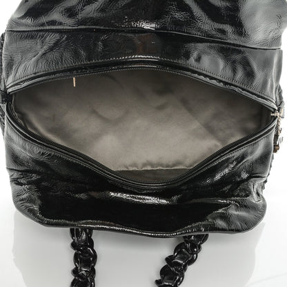 Chanel Patent Luxe Ligne Medium Bowler Black 5 of 8