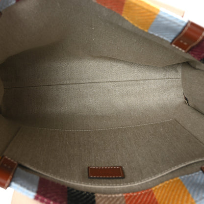 Chloe Cotton Calfskin Medium Woody Striped Tote Multicolor 5 of 9