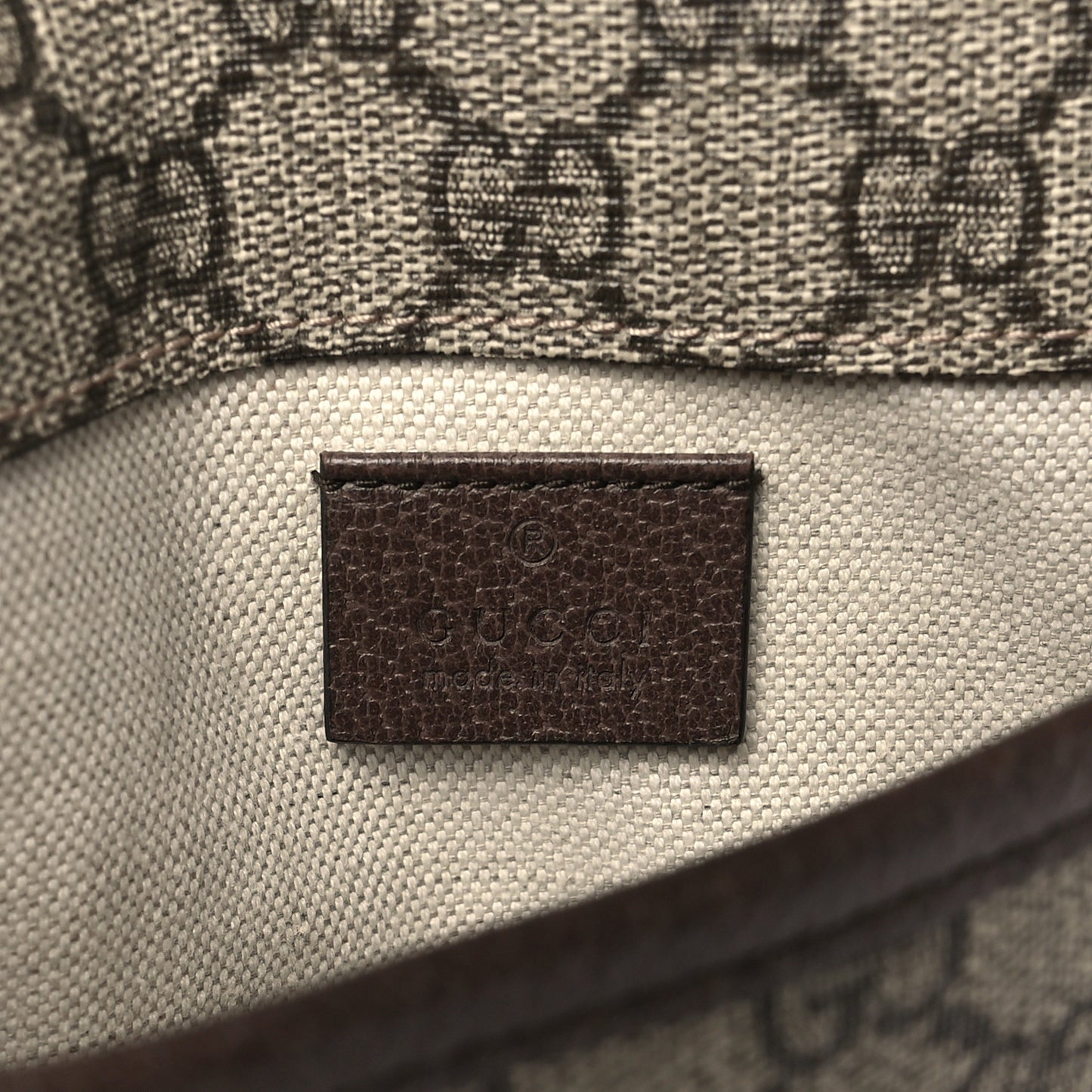 GG Supreme Monogram Neo Vintage Web Belt Bag Brown