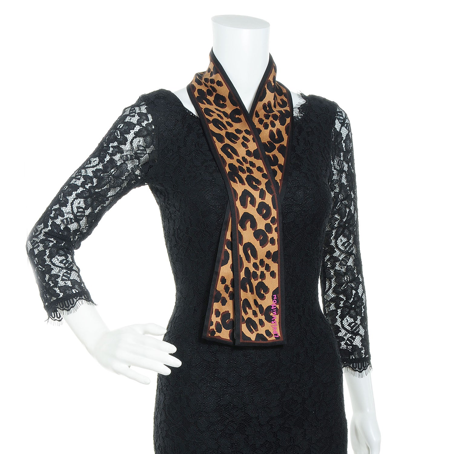 Louis Vuitton Silk Leopard Bandeau Marron 2 of 6