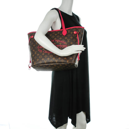 Louis Vuitton Monogram Articles de Voyage Ikat Neverfull MM Rose Indien 2 of 7