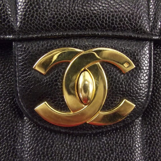 Chanel Vintage Caviar Mademoiselle JUMBO Flap Black 12 of 12