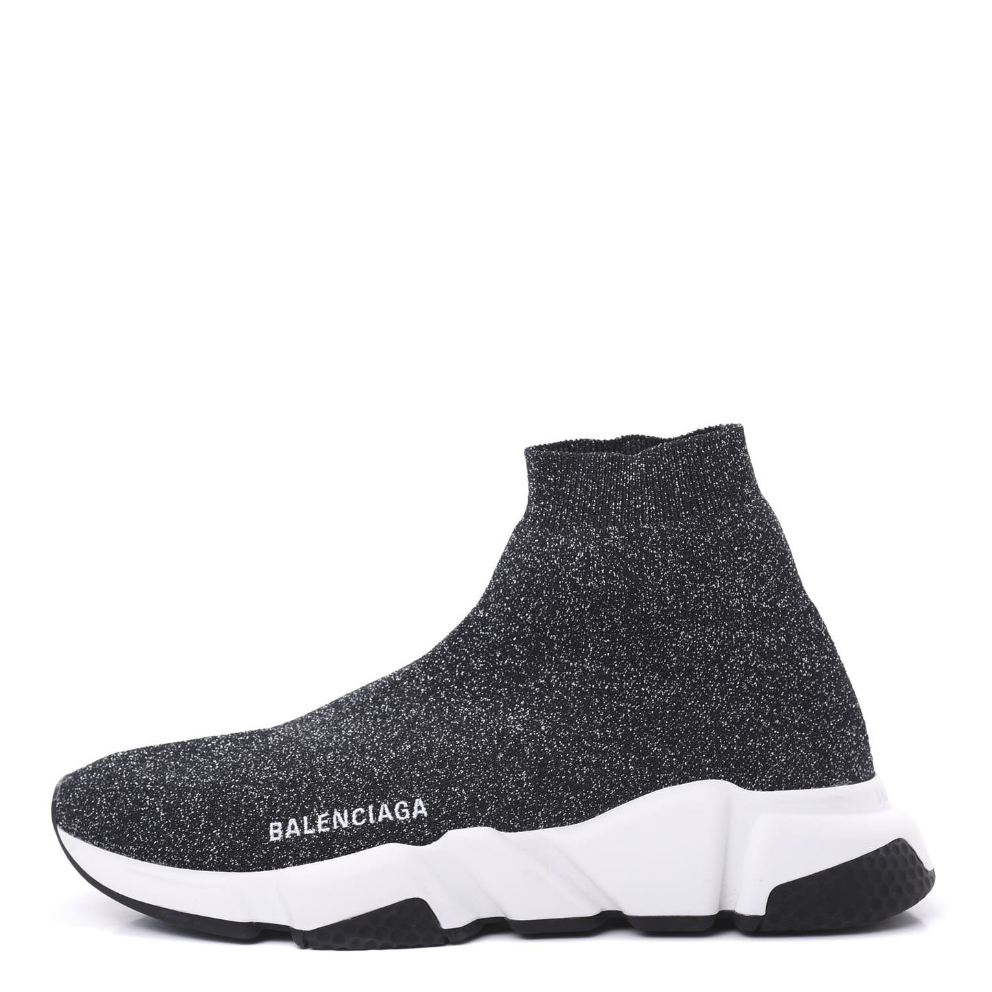 Knit Metal Womens Speed Sneakers 39 Black Gold