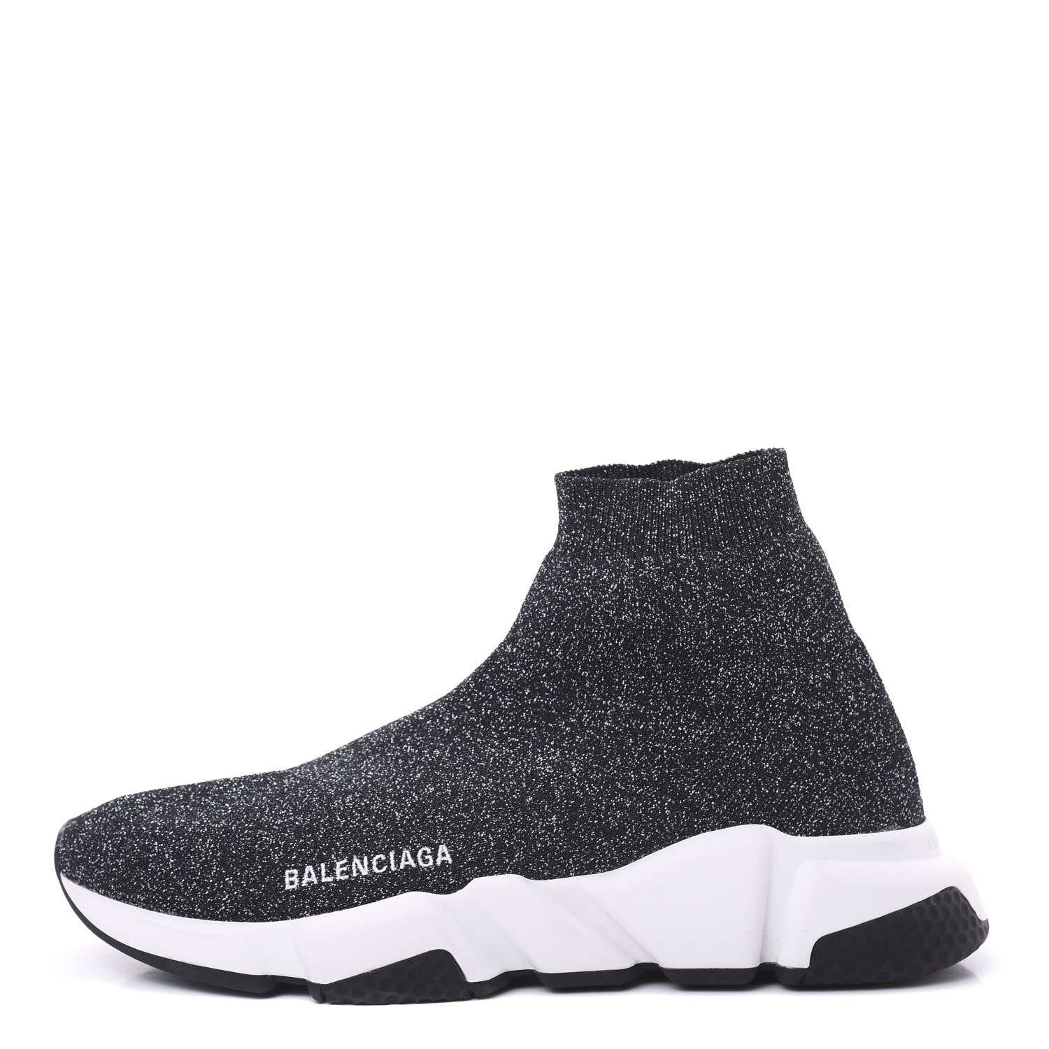 Balenciaga Knit Metal Womens Speed Sneakers 39 Black Gold 1 of 7