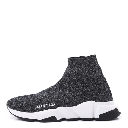 Balenciaga Knit Metal Womens Speed Sneakers 39 Black Gold 1 of 7
