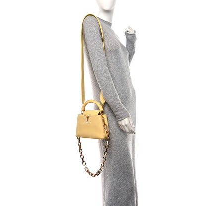 Louis Vuitton Taurillon Mini Capucines Jaune Plume 2 of 9