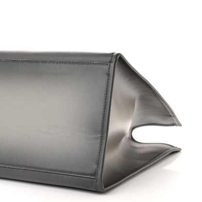 Fendi Vitello King Tamponato Plexiglass Logo Embossed Large Fendi Sunshine Shopper Tote Ghiaccio 9 of 10