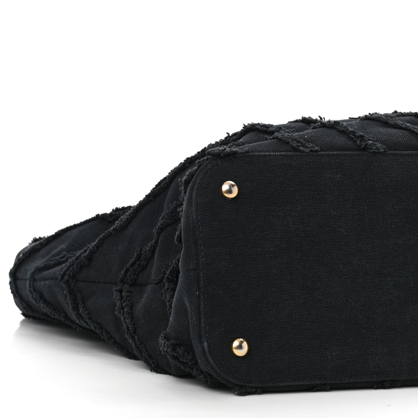 Canvas Chevron Cuba Patchwork Shopper Tote Black