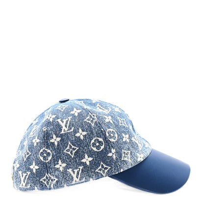 Louis Vuitton Monogram Denim Jacquard Cap L Blue 6 of 9