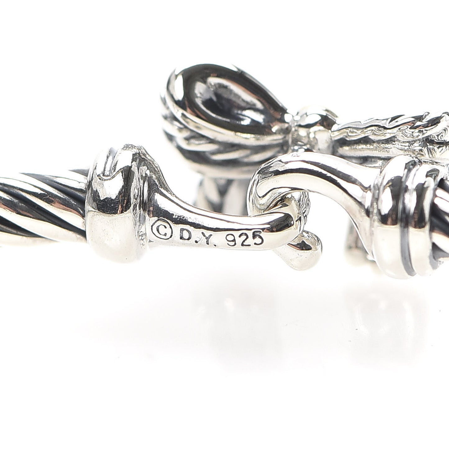 Sterling Silver 18K Yellow Gold Bow Cable Collectibles Bracelet