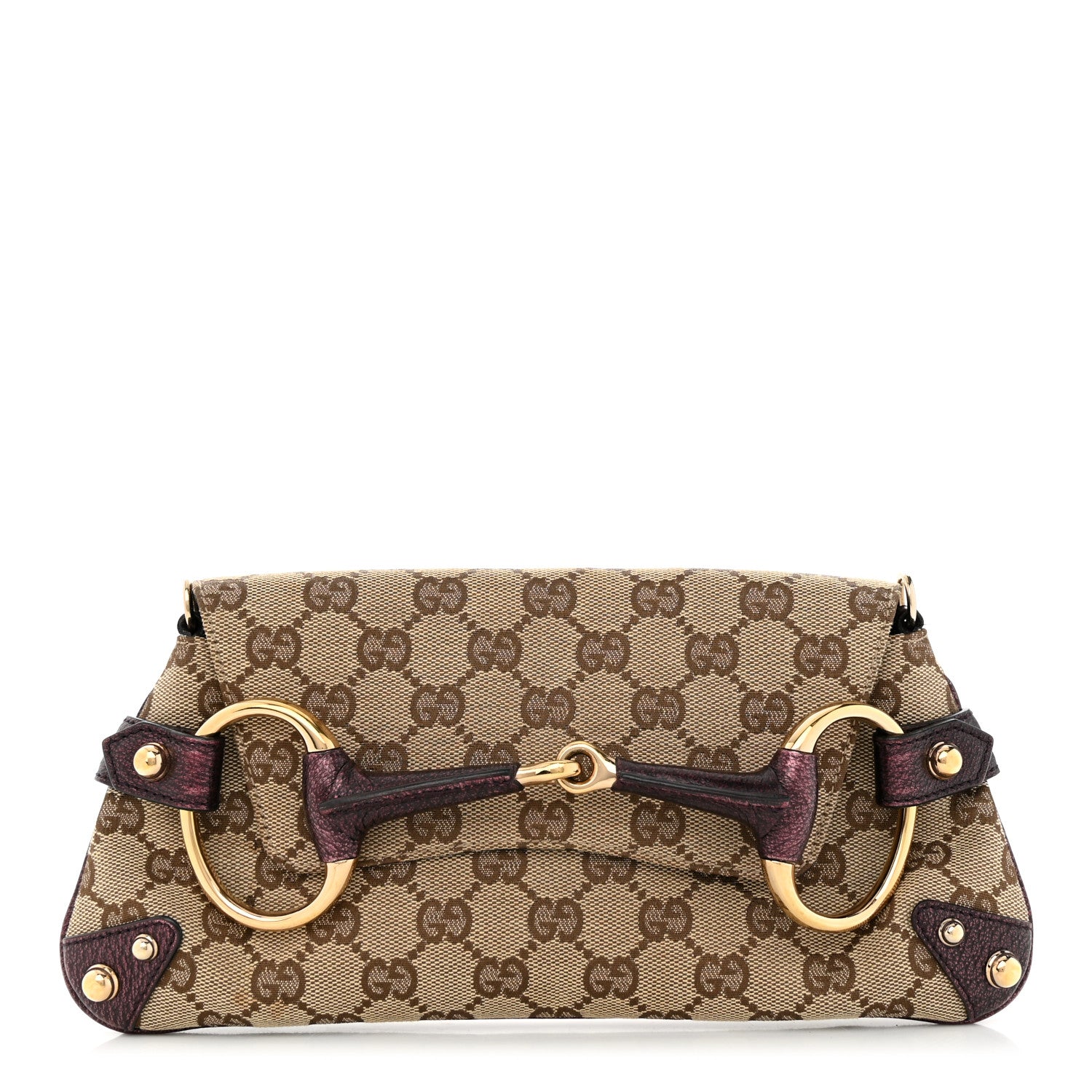 Gucci Monogram Small Horsebit Chain Clutch Purple 1 of 14