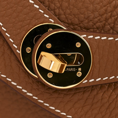 Hermes Taurillon Clemence Lindy 26 Gold 12 of 12