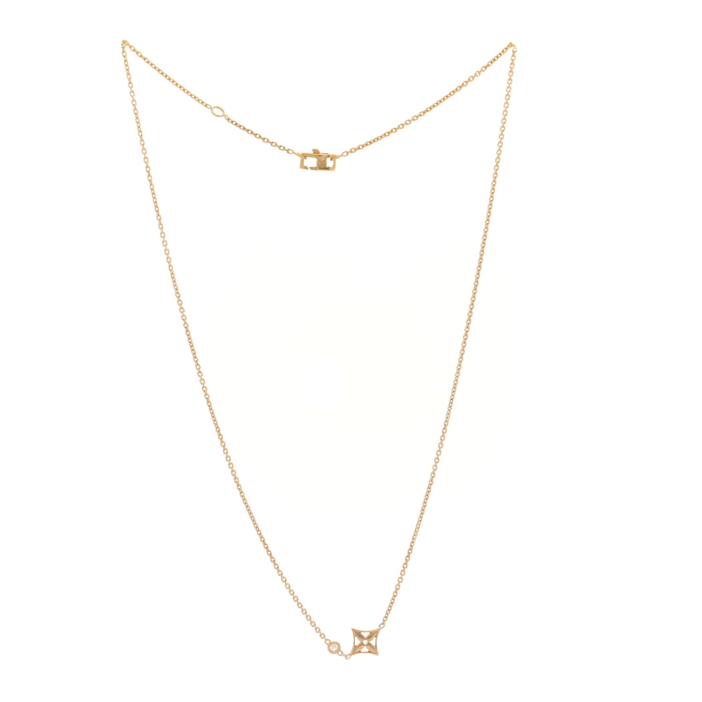 18K Yellow Gold Diamond Idylle Blossom Pendant Necklace
