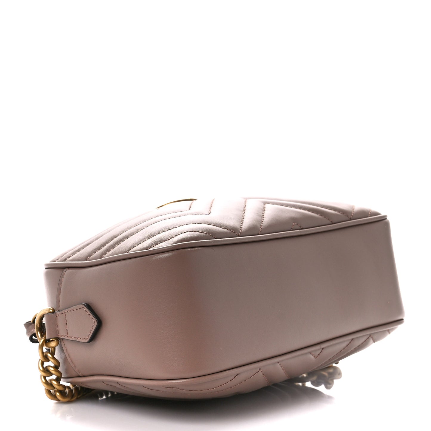 Calfskin Matelasse Small GG Marmont Chain Shoulder Bag Porcelain Rose